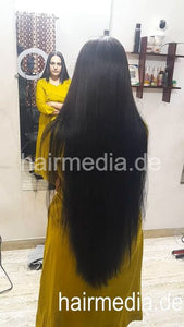 9149 Cute Model Sima Long Straight Silky Haircutting by barber