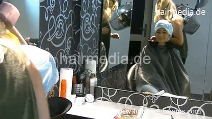 1213 Andrada bob cut and perm blonde hair