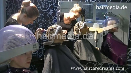 1213 Andrada bob cut and perm blonde hair