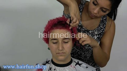 Angelina Tag 1 - Angie head shave by Melody