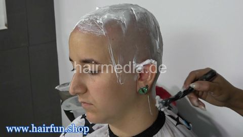 Angelina Tag 1 - Angie head shave by Melody