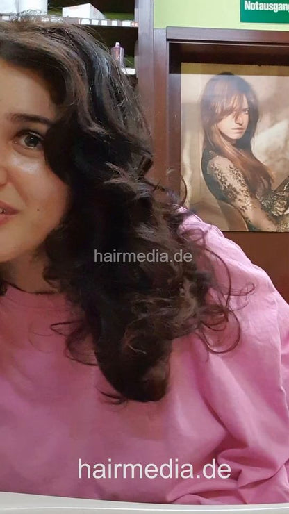 AnissaK long hair second session wetset by barber thick hair facecam vertical