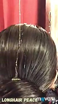 9149 Bf Doing Extreme Oiling Session With Braids, Buns, Ponytails