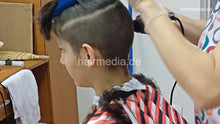 Load image into Gallery viewer, 8402 Bojana 2 teen 1 buzzcut in barbershop by female barber JelenaB