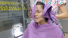 将图片加载到图库查看器，8402 Bojana 2 teen 2 forward shampoo hair ear and face in barbershop by female barber JelenaB