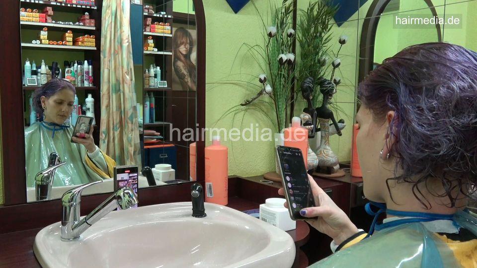 2305 Charlene 2nd session 2 haircut by barber multicaped