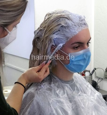 Aylin complete 3 hours, haircut, bleaching, going silver and brown, several shampooings