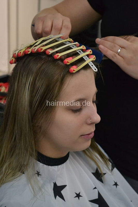 134 Barberette Jessy Stylist perm rollerset part 1