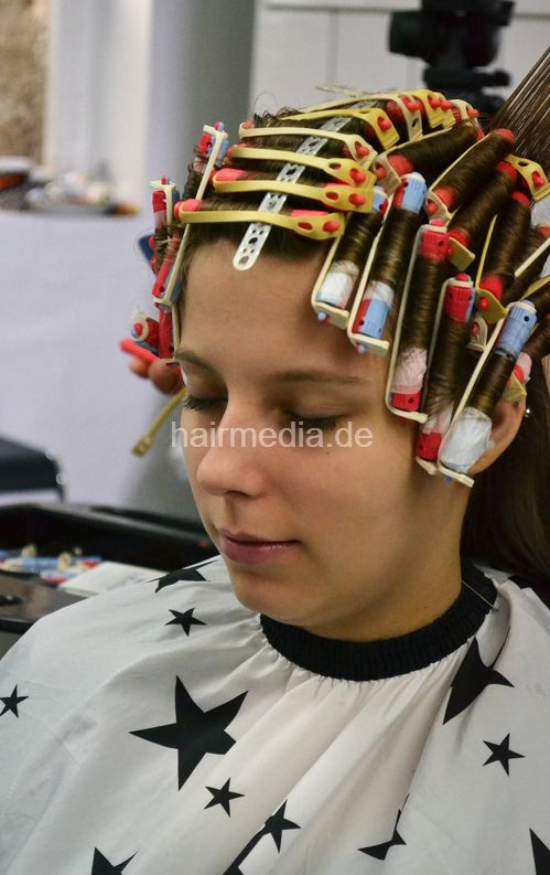 134 Barberette Jessy Stylist perm rollerset part 1