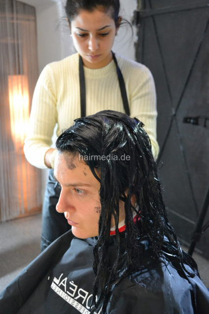 104 Black hairspray - Alina coloring black - multicaped, 4 hand