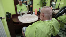 Load image into Gallery viewer, 2304 Dominic, 3 forwardwash, buzzcut, scalpmassage, Oster headshave