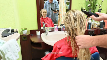 Emmi, teen thick hair faked buzz headshave Oster classic 76