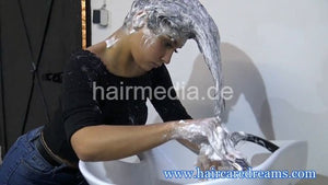 1213 Domenica Melody Barberette self shampoo upright and forward at backward sink haircaredreams hairfun