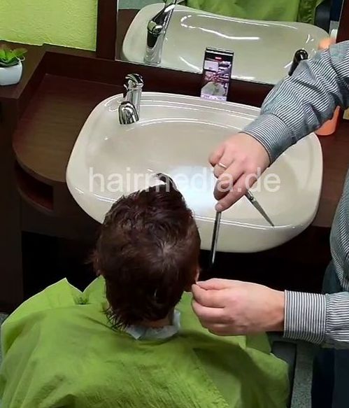 2303 short hair barberette JacquelineF 2 by salonbarber haircut - ceilingcam