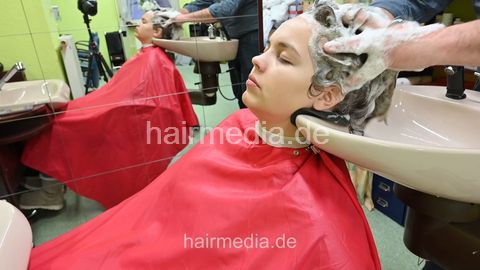 Jamilla teen barberette student second day backward wash and wetset by barber - maincam