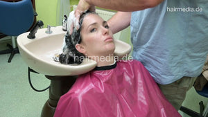 2303 KatharinaM 1 by salonbarber shampooing in red cape and multicaping thickhair