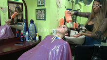Carica l&#39;immagine nel visualizzatore di Gallery, 6230 LeahK teen by Zoya 1 backward shampoo and blow by barber and Zoya