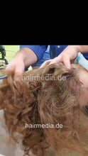 Cargar imagen en el visor de la galería, 1254 LisaMW 5 by barber shampooing fresh styled curls forward - vertical video