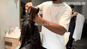 9149 Long Hair Butterfly Haircutting Of Nepalese Model Kusum