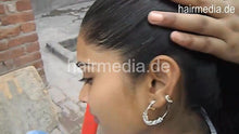 Load image into Gallery viewer, 9149 Long Hair Stylemaking With Oil, Bun, Ponytail. Jet Black Hair Cute Model