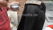 Load image into Gallery viewer, 9149 Long Hair Stylemaking With Oil, Bun, Ponytail. Jet Black Hair Cute Model