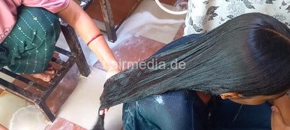 9149 Long Hair Wash Indian Style Of Khushbu