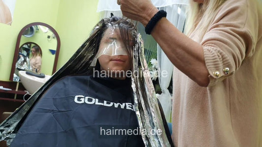 4122 EmmaM by Dzaklina 3 cap highlights and foils, shampoo part and blow out