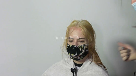Martini hair dye and blow finish