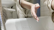 Carica l&#39;immagine nel visualizzatore di Gallery, 1233 MicheleH self forward shampooing long hair over bath tub