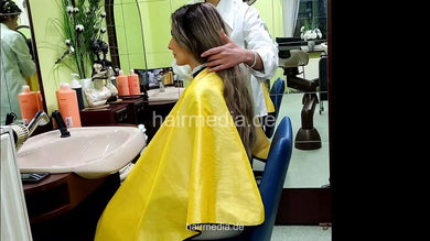 6225 MichelleH bei Leyla JMK custom forward shampoo in leatherpants smoking barberettes  sidecam