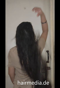 1242 Model Neha Long Hair Self Hair Wash In Forward Style