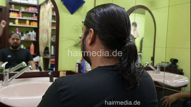 2304 Nasir 1 shampoo forward manner long hair by barber