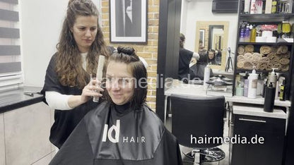 7200 Nastya by Anastasia Ukrainian perm Part 1 using respirator - haircut part