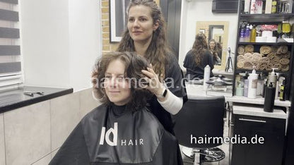 7200 Nastya by Anastasia Ukrainian perm Part 1 using respirator - haircut part