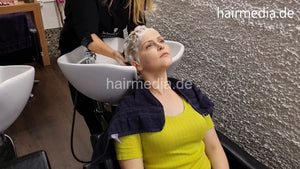 1248 Nataliia XXL blonde hair JMK 01 custom trial salon shampoo and blow