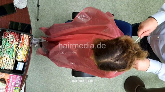 7117 Nora 4 backward shampoo and haircare by barber in tie closure pvc shampoocape  ceilingcam