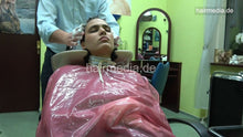 将图片加载到图库查看器，7117 Nora 4 backward shampoo and haircare by barber in tie closure pvc shampoocape