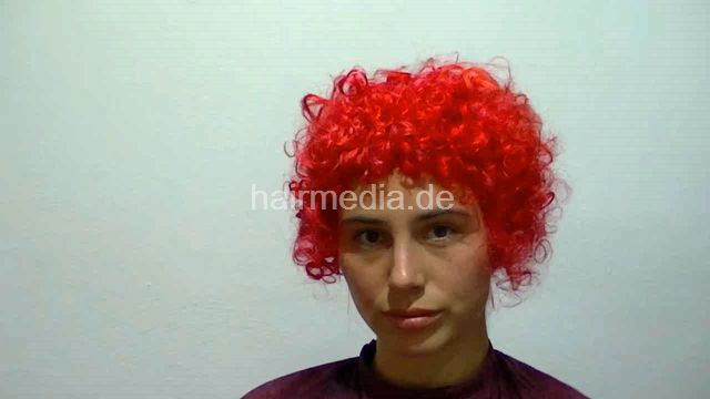Oliya forced buzzcut by Melody in dyeing apron