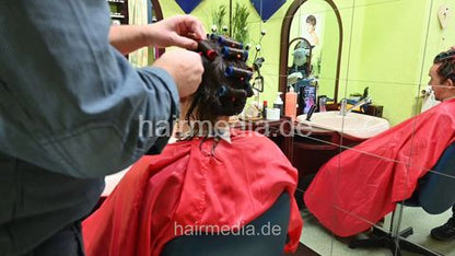RalfS long hair guy  mulitcaping, forward shampoo, scalp tonic, wetset, hooddryer - maincam