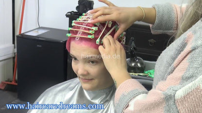 Sarasa - complete video: backward shampoo, bowl haircut, second haircut, rollerset, bleaching, dying, haircut, perm, short perm
