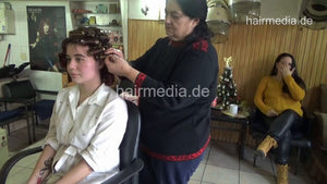 6229 Slobodanka shampoo, haircut and metal rollers wetset