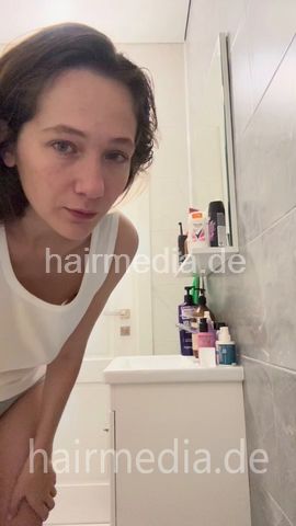 SunnyS self hairwash forward and blow out