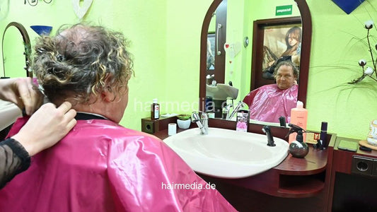 2305 curly Sven 2 by Charlene in rollers backward shampooing and curly style