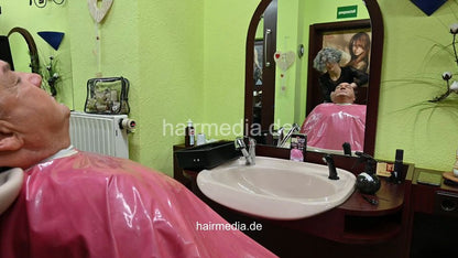 2305 curly Sven 2 by Charlene in rollers backward shampooing and curly style
