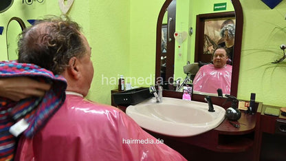 2305 curly Sven 2 by Charlene in rollers backward shampooing and curly style