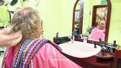 2305 curly Sven 2 by Charlene in rollers backward shampooing and curly style