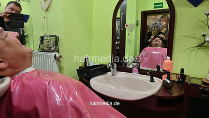 2305 curly Sven 2 by Charlene in rollers backward shampooing and curly style