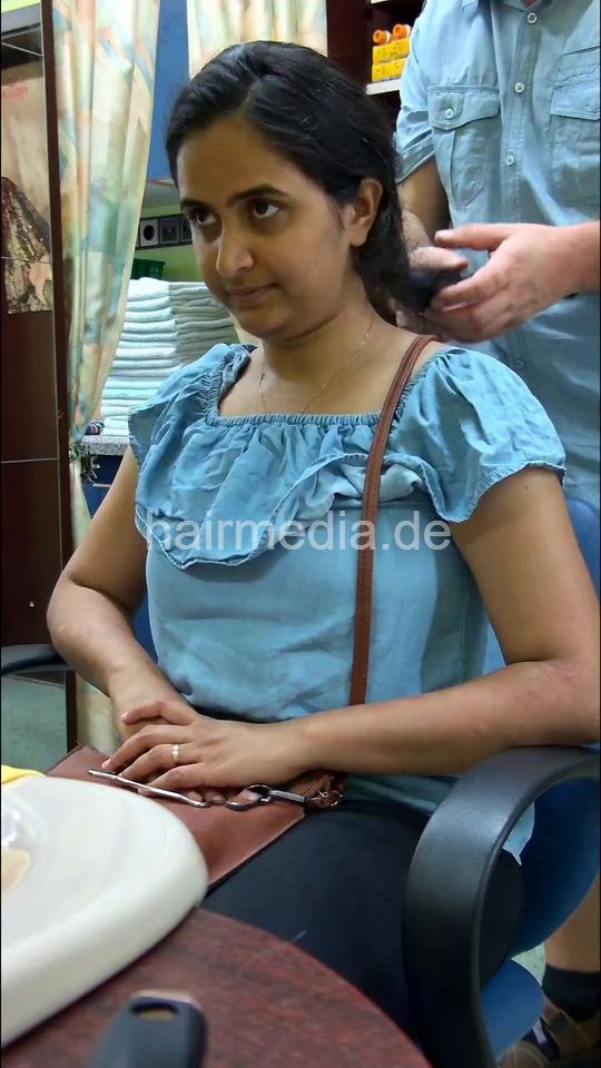 2303 Indian Rapunzel barberette Swati by salonbarber forward shampoo and blow dry  vertical video