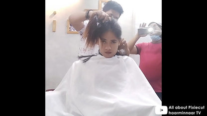 Teenager hates to watch her long hair fall!