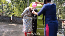Laden Sie das Bild in den Galerie-Viewer, 1242 Ananya And Sukanya Washing Each Other_s Hair And Getting Their Hair Washed By Barber